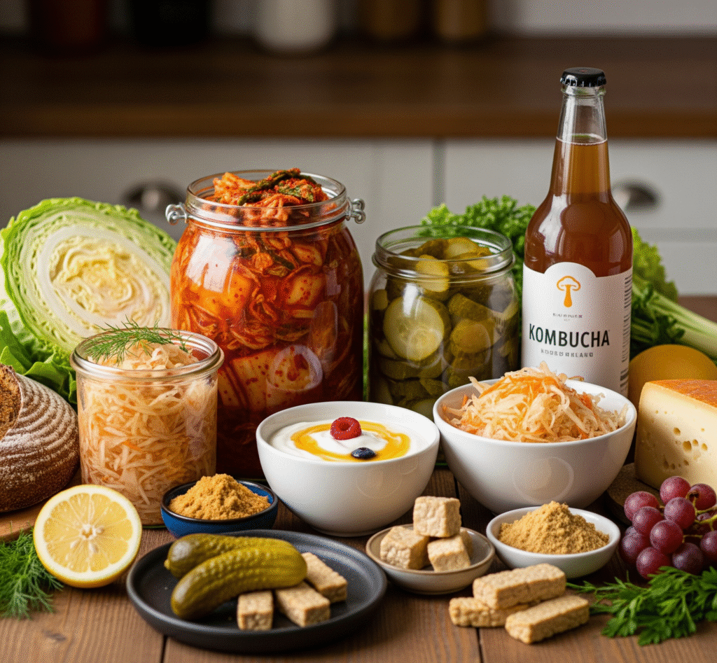 benefícios dos alimentos fermentados para bem-estar geral e digestão saudável